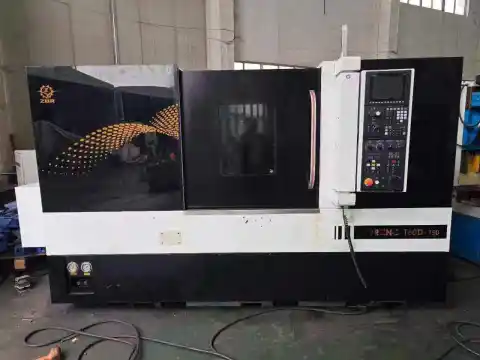 Б/у токарный станок с ЧПУ Zhengbo T 60 D-750 с наклонной станиной и Mitsubishi E 80