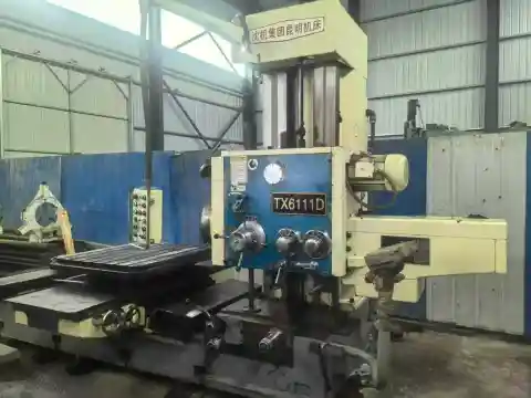 İkinci El Kunming Machine Tool TX 6111 D Dijital Göstergeli Yatay Delik İşleme ve Freze Tezgahı