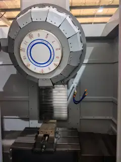 Used Hyundai WIA VX 380 Ti Vertical Drilling and Tapping Center with Mitsubishi M 70 Control photo 6