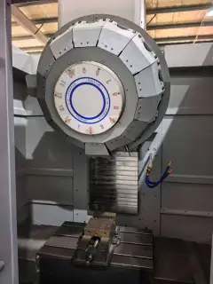Used Hyundai WIA VX 380 Ti Vertical Drilling and Tapping Center with Mitsubishi M 70 Control photo 4