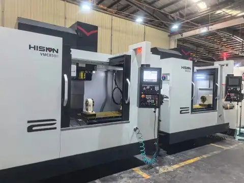 Used HISION 850 VMC, BT40 Belt-Driven 8,000 rpm Spindle, 24-Tool ATC, Mitsubishi M 80, 800 x 500 x 500 mm Travels